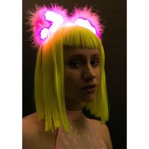 RAVE! Light-up Pink Fuzzy Wuzzy Bear Ears